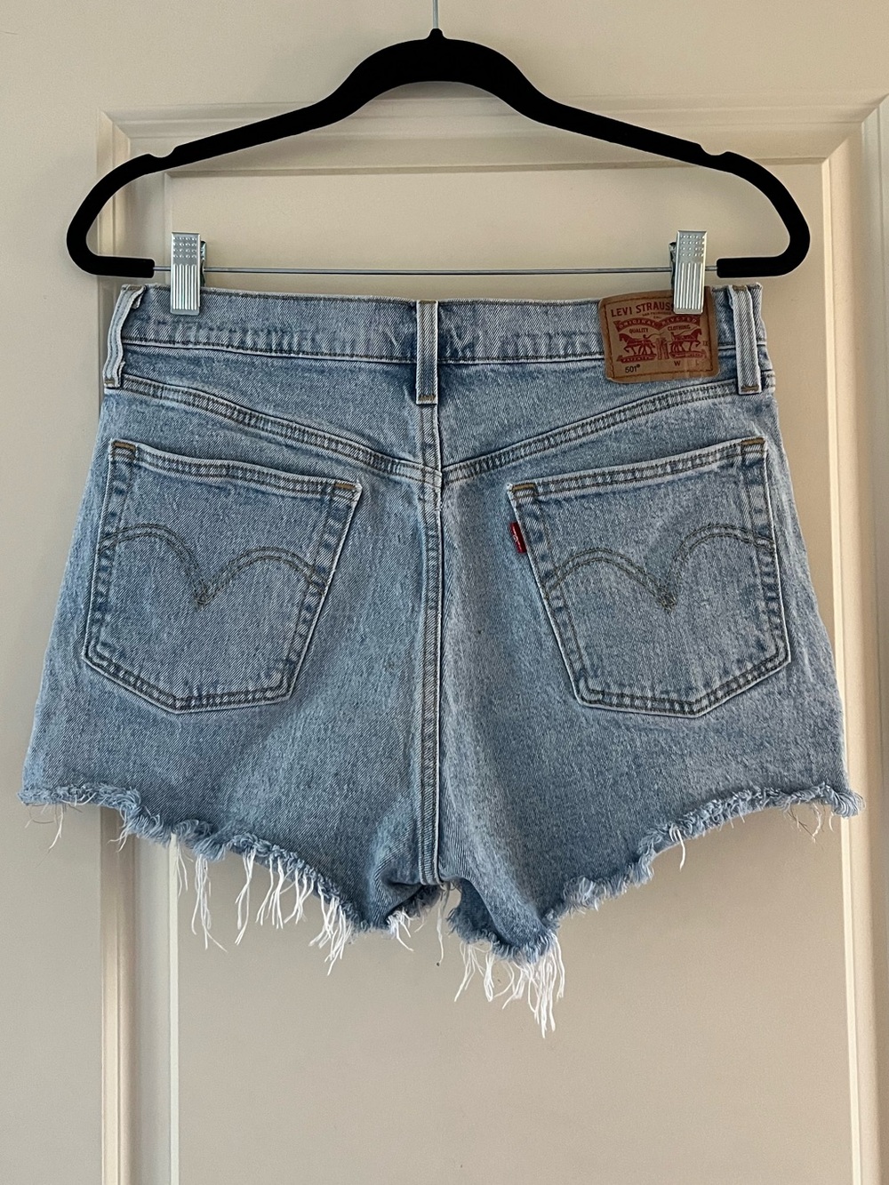 Levi’s 501 High-Waist Light Blue shorts